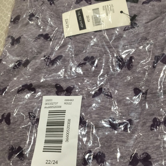 Lane Bryant Twisted-Sleeve Burnout Tee - Picture 5 of 5